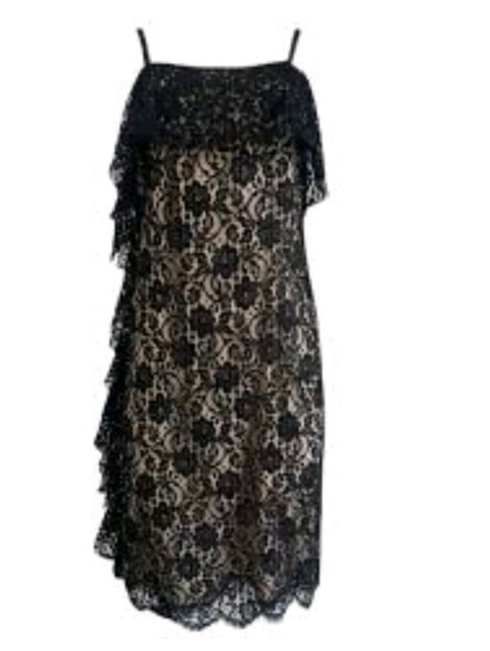 NWT Sportmax Max Mara Women's Dress Size 6 Cream Black Lace